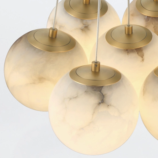 Duża lampa wisząca Kepler – 7 źródeł światła QN-KEPLER-7P-BG Elstead Lighting