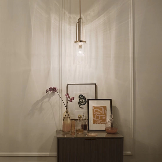 Lampa wisząca Kimrose – 1 źródło światła – Polerowany nikiel QN-KIMROSE-MP-PN Elstead Lighting