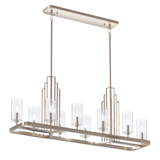 kinkiecik.pl Lampa wisząca Kimrose – 10 źródeł światła – Polerowany nikiel QN-KIMROSE10-PN Elstead Lighting