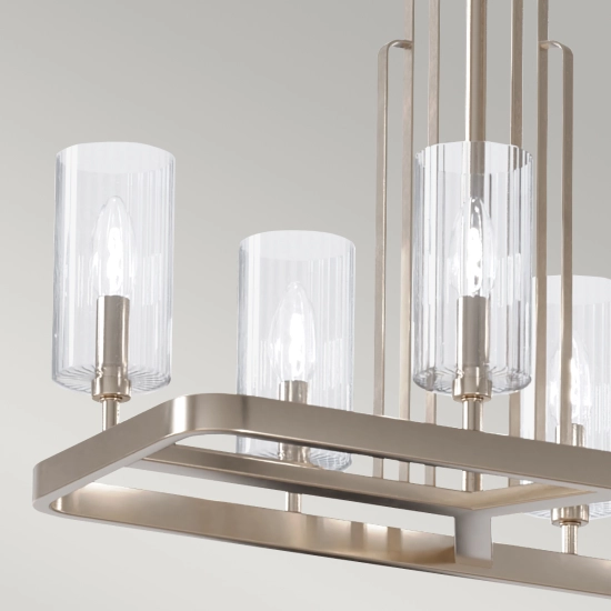 Lampa wisząca Kimrose – 10 źródeł światła – Polerowany nikiel QN-KIMROSE10-PN Elstead Lighting