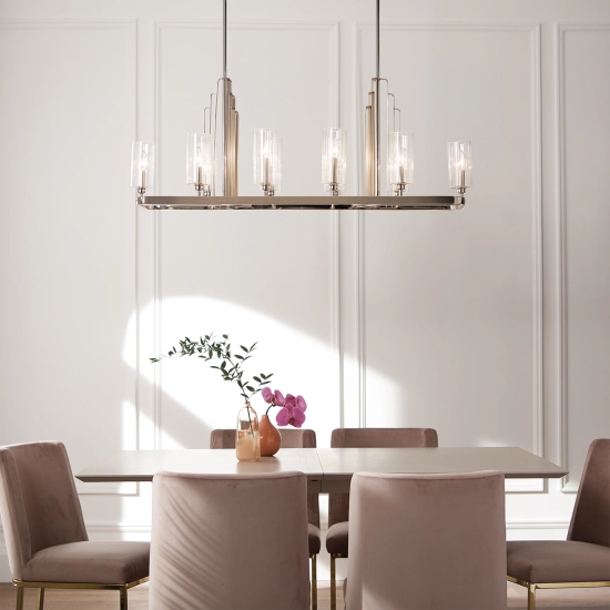 Lampa wisząca Kimrose – 10 źródeł światła – Polerowany nikiel QN-KIMROSE10-PN Elstead Lighting