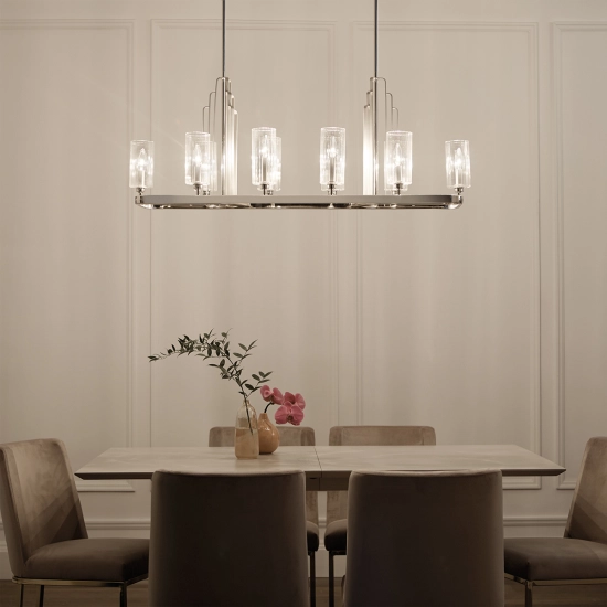 Lampa wisząca Kimrose – 10 źródeł światła – Polerowany nikiel QN-KIMROSE10-PN Elstead Lighting