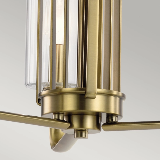 Żyrandol Kimrose – 3 źródeł światła – Szczotkowany naturalny mosiądz QN-KIMROSE3-BNB Elstead Lighting