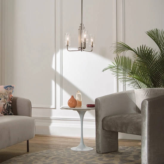 Żyrandol Kimrose – 3 źródeł światła – Polerowany nikiel QN-KIMROSE3-PN Elstead Lighting
