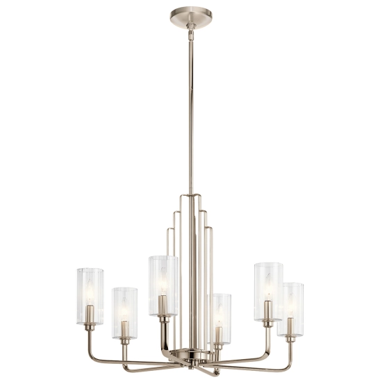 kinkiecik.pl Żyrandol Kimrose – 6 źródeł światła – Polerowany nikiel QN-KIMROSE6-PN Elstead Lighting