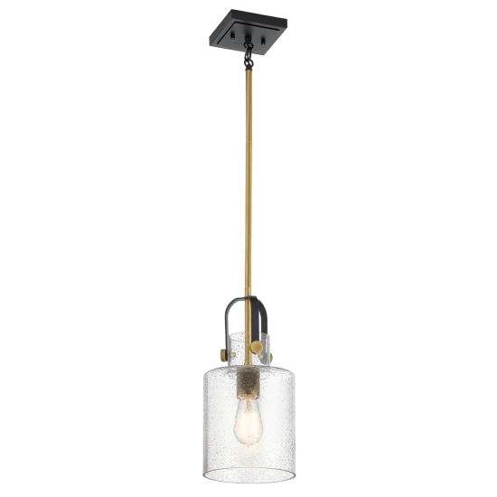 kinkiecik.pl Lampa wisząca Kitner – 1 źródło światła – Naturalny mosiądz QN-KITNER-P-NBR Elstead Lighting