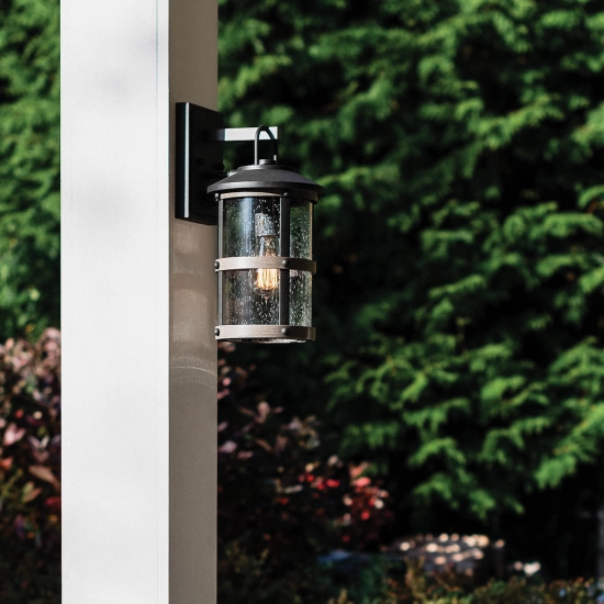 Mała latarnia naścienna Lakehouse – 1 źródło światła QN-LAKEHOUSE2-S-DZ IP44 Elstead Lighting