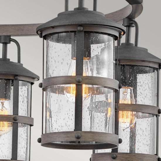 Latarnia wisząca Lakehouse – 6 źródeł światła QN-LAKEHOUSE6-P-DZ Elstead Lighting