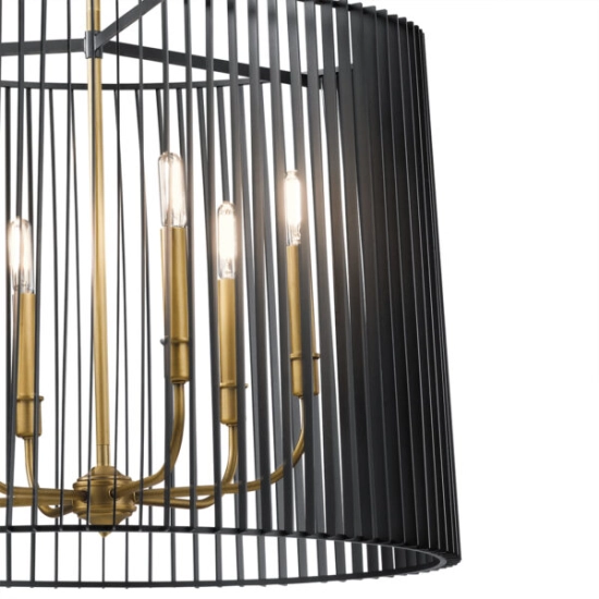 Żyrandol/ Lampa wisząca Linara – 6 źródeł światła QN-LINARA-6P-BK Elstead Lighting