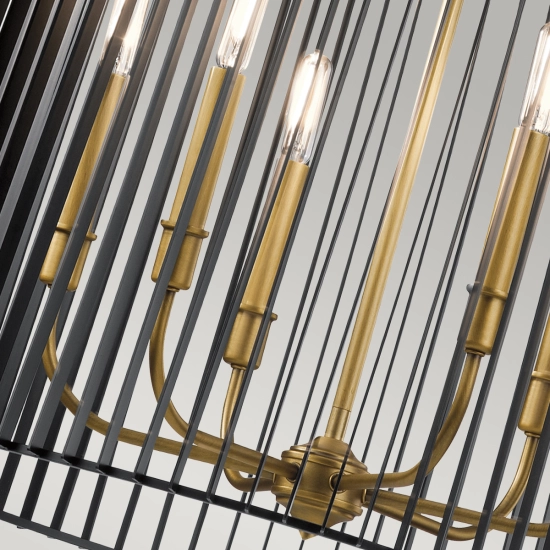 Żyrandol/ Lampa wisząca Linara – 6 źródeł światła QN-LINARA-6P-BK Elstead Lighting