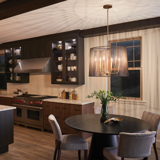 Żyrandol/ Lampa wisząca Linara – 6 źródeł światła QN-LINARA-6P-BK Elstead Lighting