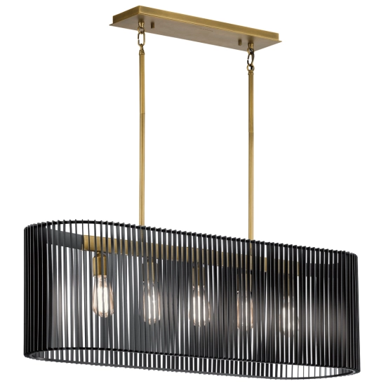 kinkiecik.pl Lampa wisząca Linara – 5 źródeł światła QN-LINARA-ISLE-BK Elstead Lighting