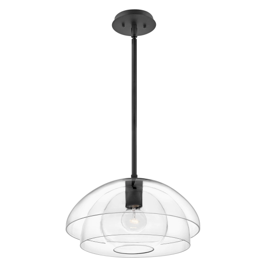 kinkiecik.pl Lampa wisząca/ Półplafon Lotus – 1 źródło światła – Czarna QN-LOTUS-P-BLK Elstead Lighting
