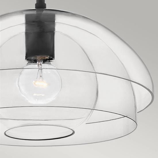 Lampa wisząca/ Półplafon Lotus – 1 źródło światła – Czarna QN-LOTUS-P-BLK Elstead Lighting
