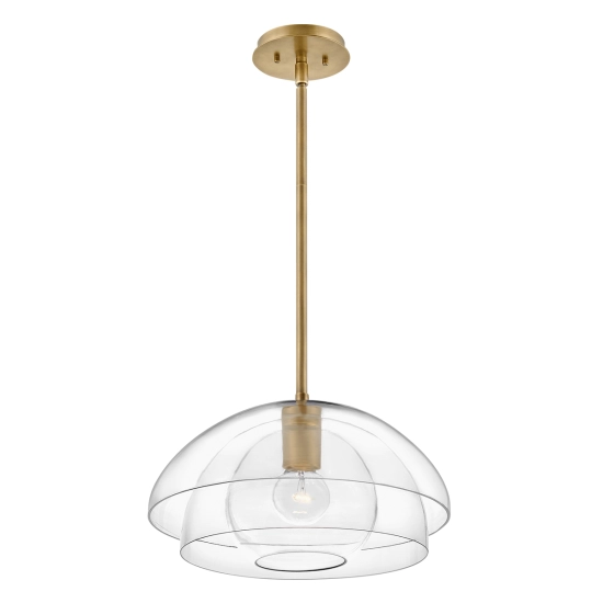 kinkiecik.pl Lampa wisząca/ Półplafon Lotus – 1 źródło światła – Stary mosiądz QN-LOTUS-P-HBR Elstead Lighting