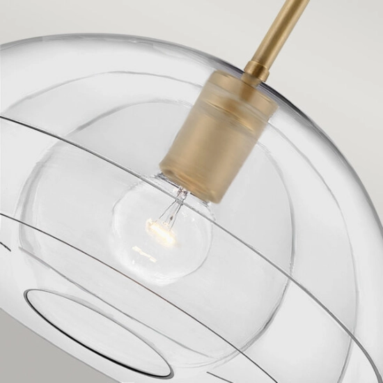 Lampa wisząca/ Półplafon Lotus – 1 źródło światła – Stary mosiądz QN-LOTUS-P-HBR Elstead Lighting