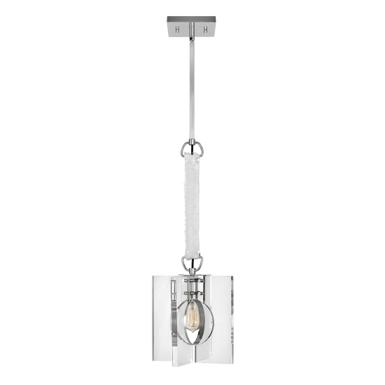 kinkiecik.pl Lampa wisząca Ludlow – 1 źródło światła – Polerowany nikiel QN-LUDLOW-1P-PN Elstead Lighting