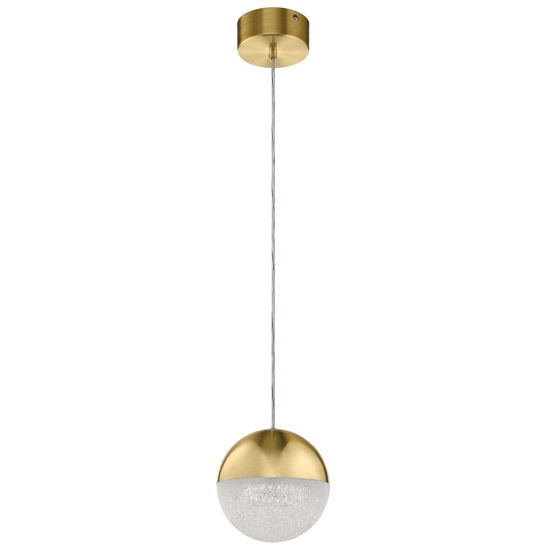 kinkiecik.pl Mała lampa wisząca LED Moonlit – Szampańskie złoto QN-MOONLIT-P-CG Elstead Lighting