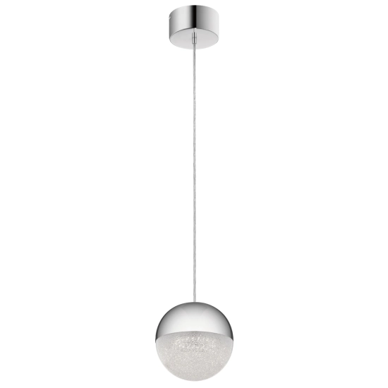 kinkiecik.pl Mała lampa wisząca LED Moonlit – Polerowany chrom QN-MOONLIT-P-PC Elstead Lighting