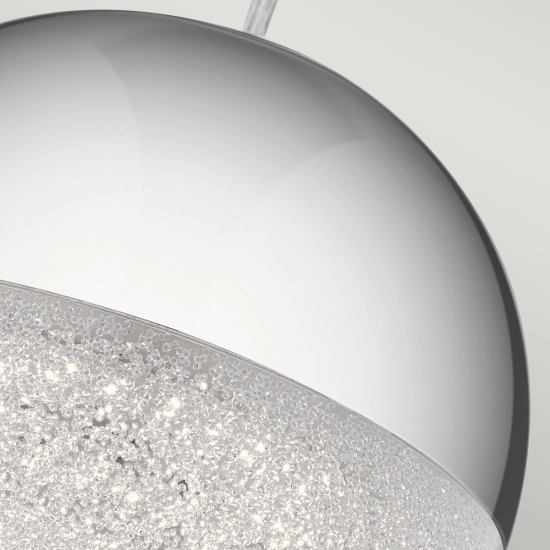 Mała lampa wisząca LED Moonlit – Polerowany chrom QN-MOONLIT-P-PC Elstead Lighting