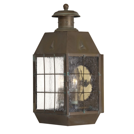 Duża latarnia naścienna Nantucket – 2 źródła światła QN-NANTUCKET-L-AS Elstead Lighting