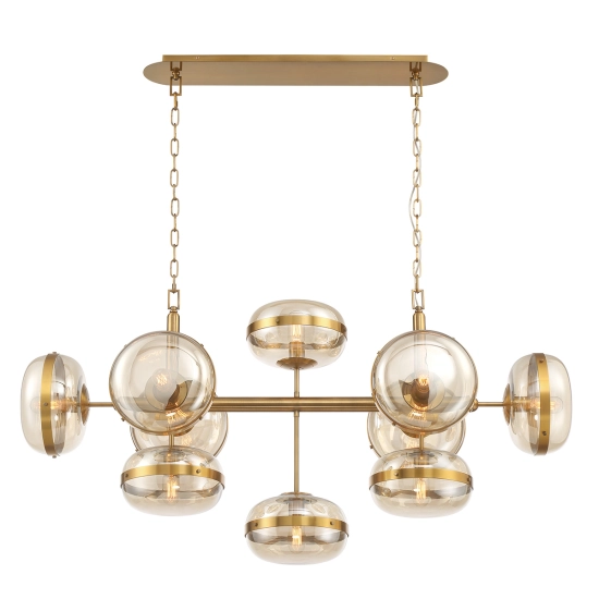 Lampa wyspowa Nottingham – 10 źródeł światła QN-NOTTINGHAM-10LP-AB Elstead Lighting