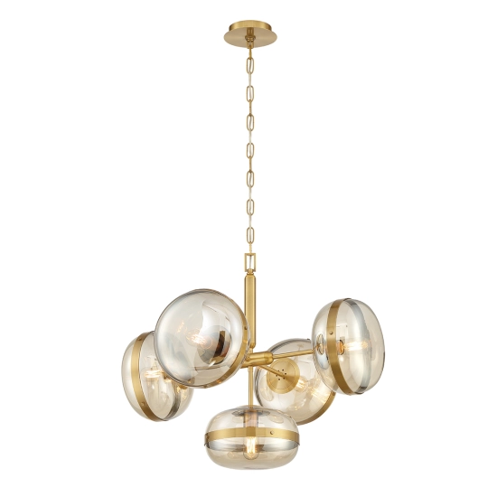 Żyrandol Nottingham – 5 źródeł światła QN-NOTTINGHAM-5P-AB Elstead Lighting