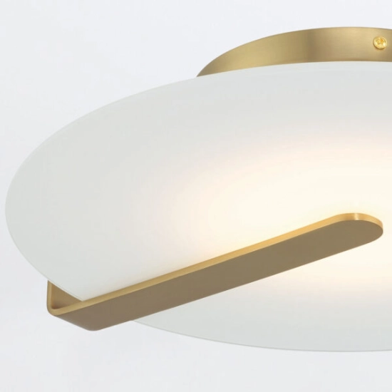 Średni plafon / kinkiet Nuvola – Złoty QN-NUVOLA-F-M-BG Elstead Lighting