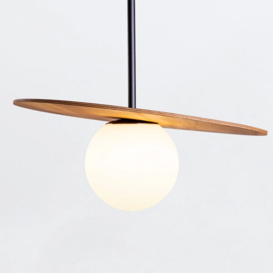Lampa wisząca Orbit QN-ORBIT-P-M-TEAK Elstead Lighting