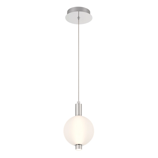 Mała lampa wisząca Palmas – 1 źródło światła – Polerowany nikiel QN-PALMAS-1MP-PN Elstead Lighting