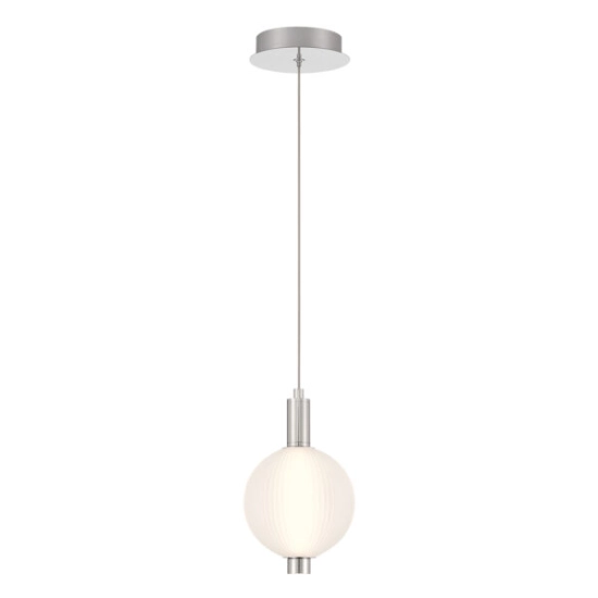 Mała lampa wisząca Palmas – 1 źródło światła – Polerowany nikiel QN-PALMAS-1MP-PN Elstead Lighting