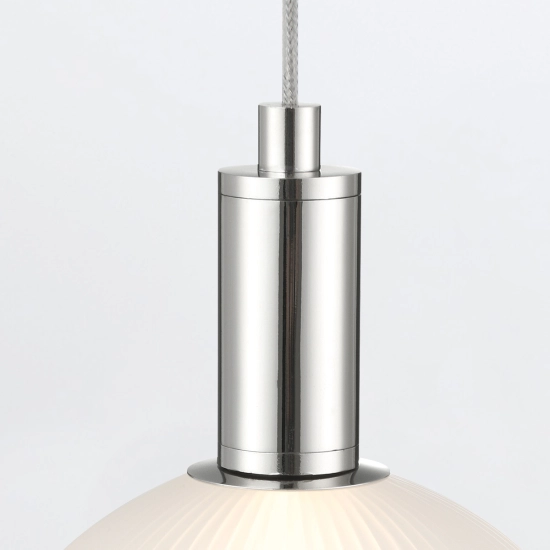 Mała lampa wisząca Palmas – 1 źródło światła – Polerowany nikiel QN-PALMAS-1MP-PN Elstead Lighting