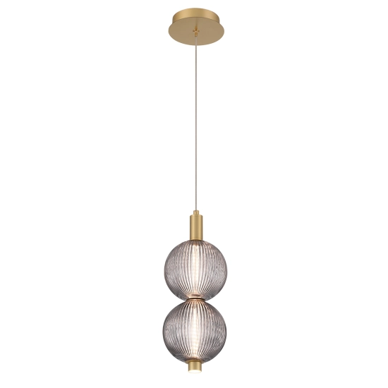 Mała lampa wisząca Palmas – 2 źródła światła – Złoty QN-PALMAS-2MP-BG Elstead Lighting
