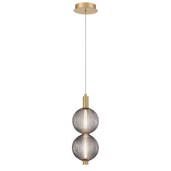 Mała lampa wisząca Palmas – 2 źródła światła – Złoty QN-PALMAS-2MP-BG Elstead Lighting