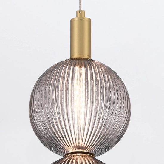 Mała lampa wisząca Palmas – 2 źródła światła – Złoty QN-PALMAS-2MP-BG Elstead Lighting