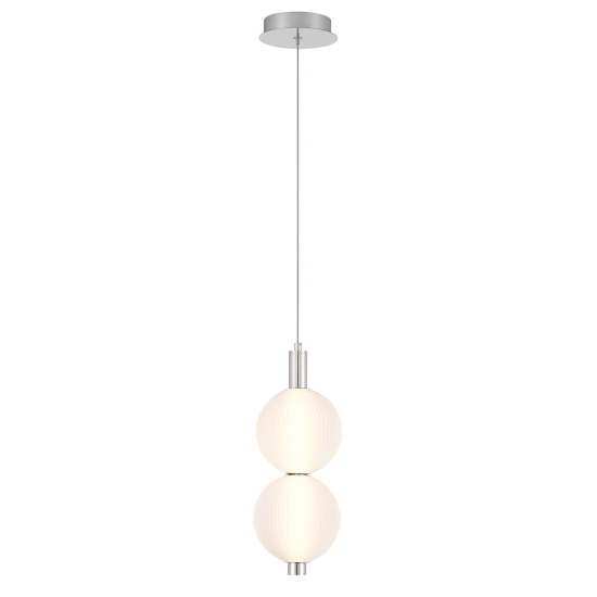 Mała lampa wisząca Palams – 2 źródła światła – Polerowany nikiel QN-PALMAS-2MP-PN Elstead Lighting