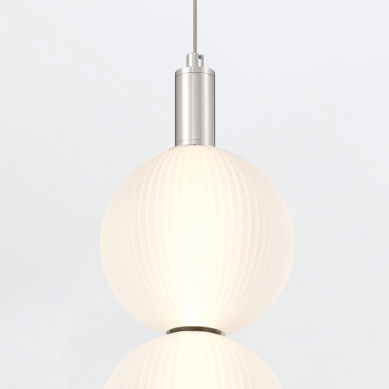 Mała lampa wisząca Palams – 2 źródła światła – Polerowany nikiel QN-PALMAS-2MP-PN Elstead Lighting