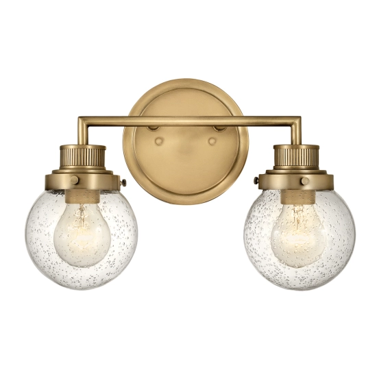 kinkiecik.pl Kinkiet Poppy – 2 źródła światła – Stary mosiądz QN-POPPY2-HB-BATH Elstead Lighting