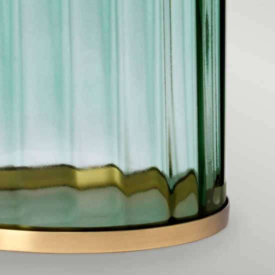 Lampa stołowa Reno – 1 źródło światła – Zielone/ Stary mosiądz QN-RENO-GREEN-AB Elstead Lighting