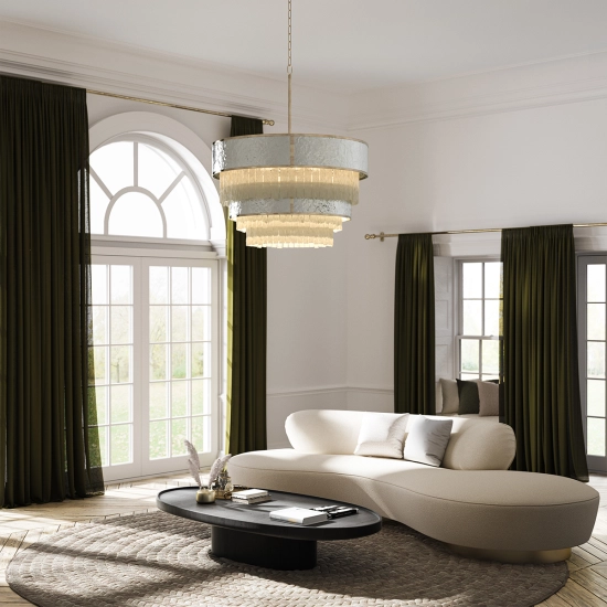 Lampa wisząca Reverie – 12 źródeł światła QN-REVERIE-12P-CPG Elstead Lighting