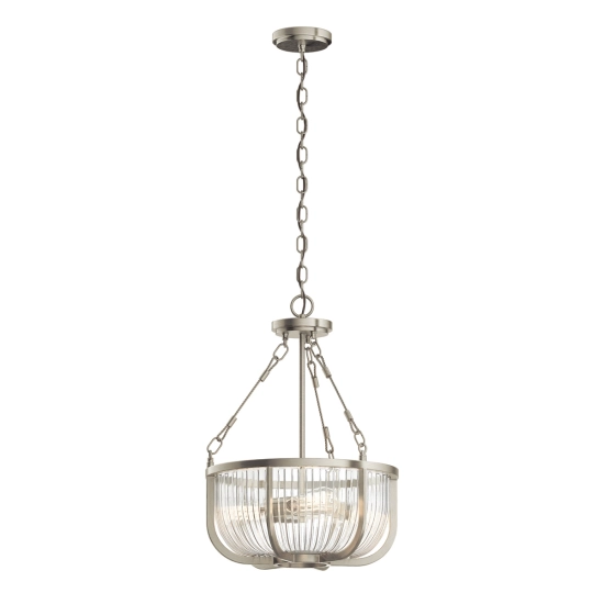 kinkiecik.pl Lampa wisząca/ Półplafon Roux – 3 źródła światła -Szczotkowany nikiel QN-ROUX3-BN Elstead Lighting