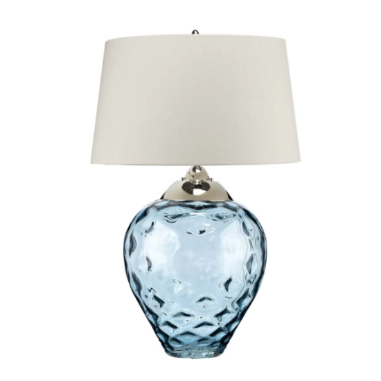 Duża lampa stołowa Samara – 2 źródła światła – Jasnoniebieska QN-SAMARA-TL-LRG-BLU Elstead Lighting
