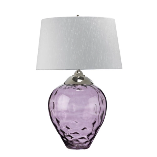 Duża lampa stołowa Samara – 2 źródła światła – Śliwkowa QN-SAMARA-TL-LRG-PLM Elstead Lighting