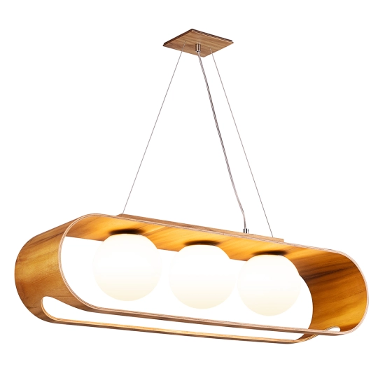 Lampa wisząca Sfera – 3 źródła światła QN-SFERA-3P-TEAK Elstead Lighting