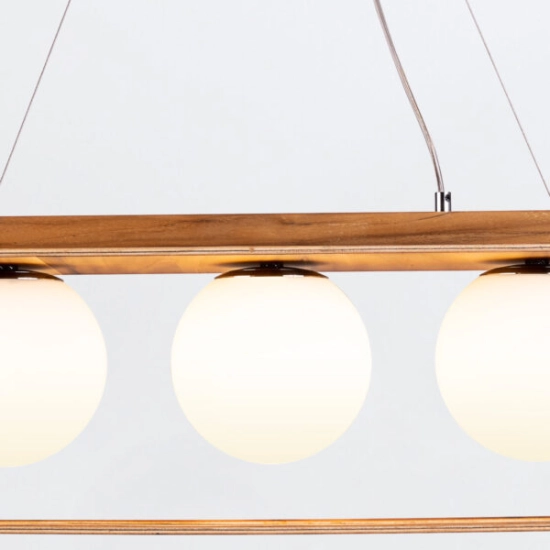 Lampa wisząca Sfera – 3 źródła światła QN-SFERA-3P-TEAK Elstead Lighting
