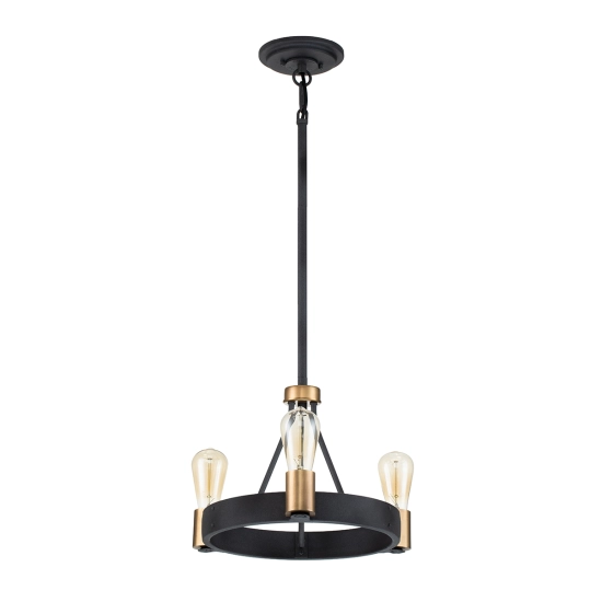kinkiecik.pl Lampa wisząca/ Półplafon Silas – 3 źródła światła QN-SILAS-3P-DZ Elstead Lighting