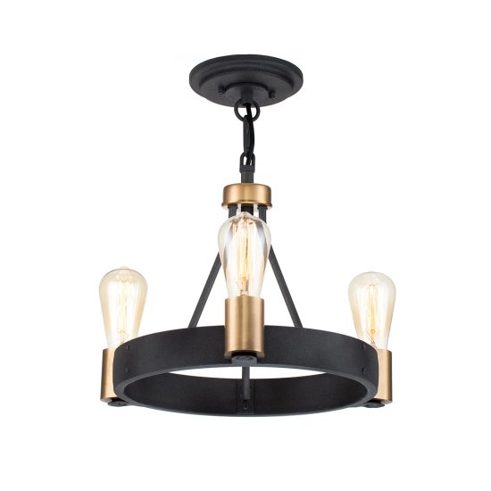 Lampa wisząca/ Półplafon Silas – 3 źródła światła QN-SILAS-3P-DZ Elstead Lighting
