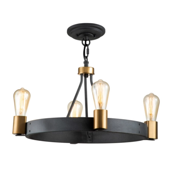 Lampa wisząca/ Półplafon Silas – 4 źródła światła QN-SILAS-4P-DZ Elstead Lighting