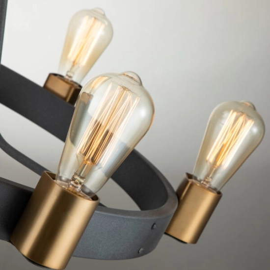 Lampa wisząca/ Półplafon Silas – 6 źródeł światła QN-SILAS-6P-DZ Elstead Lighting