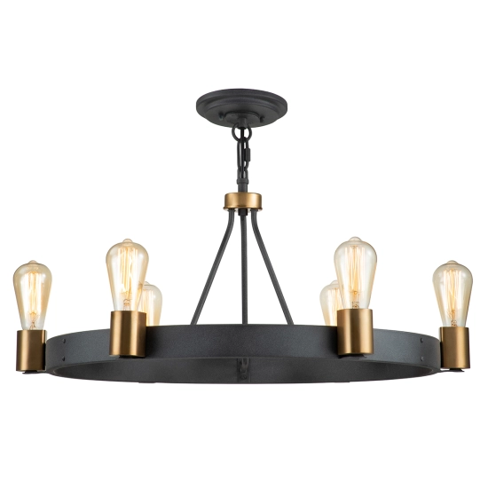 Lampa wisząca/ Półplafon Silas – 6 źródeł światła QN-SILAS-6P-DZ Elstead Lighting
